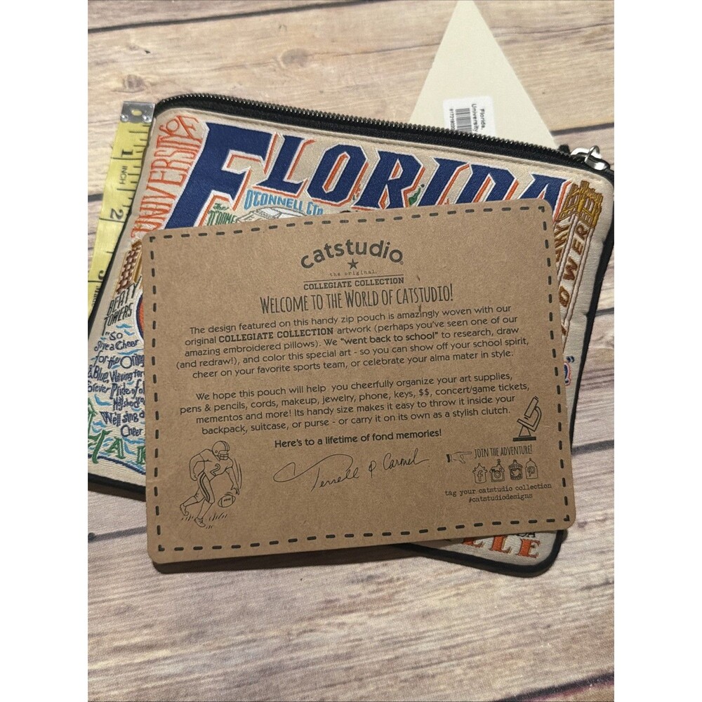NEW Catstudio Collegiate Florida Gators SEC Zipper Pouch Travel Bag Wristlet - Picture 8 of 10
